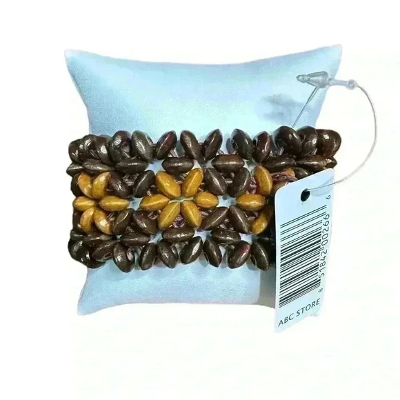 Hawaiian Wood Bean Bracelet - Picture 3 of 4